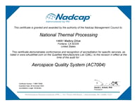 Certificate Nadcap AQS AC7004